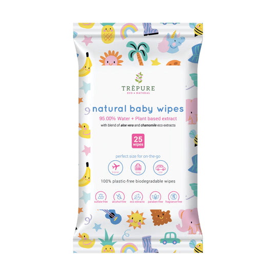 Natural Baby Wipes  Travel Pack